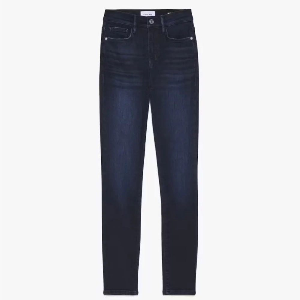 Frame le high skinny jeans in dark indigo wash. Sz 26 WORN ONCE